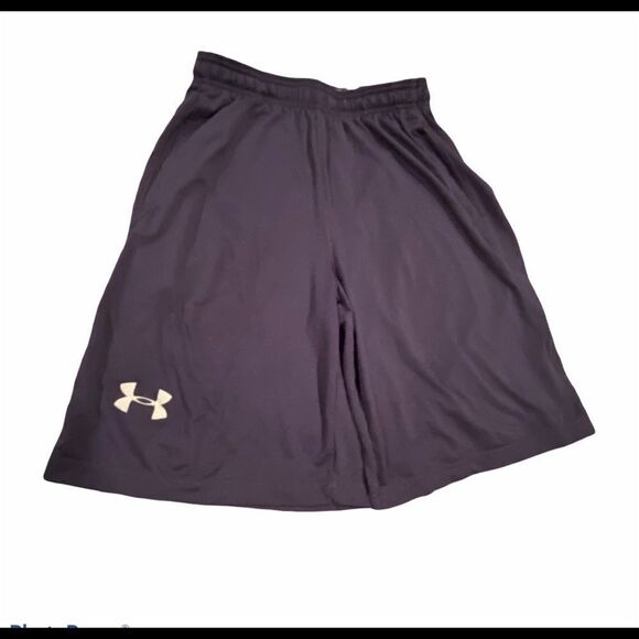 Under Armour Navy Shorts Sz Small With Pockets - Picture 1 of 9